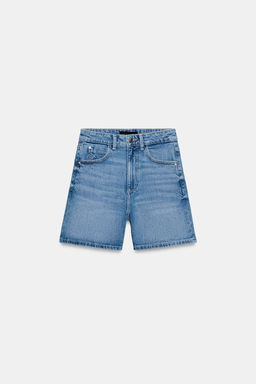SHORTS Z1975 MOM FIT / Azul medio - Zara фото 7