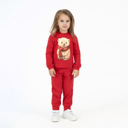 Комплект ясельный красный мишка КМ-1413 (74, 48)