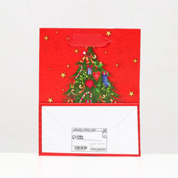 Цена за 12 шт. Пакет ламинированный Новогодняя елка 11,5 х 14,5 х 6 см - Simaland фото 4