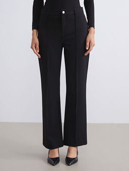 B?y?k Beden Dar Fit ?spanyol Pa?a Kad?n Pantolon