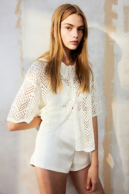 Cardigan en punto pointelle - H&m фото 2