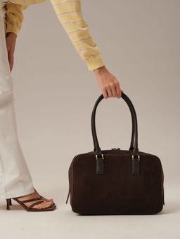 Замшевая сумка DBR Dominique 31389 черный каштан