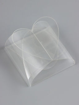 Цена за 5 шт. Складная прозрачная коробка из PVC, для упаковки подарков, 6.6?6.6?3 см - UPAK LAND фото 2