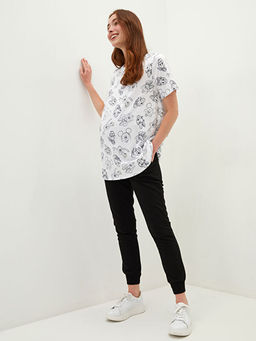 Kar?n Panelli D?z Cep Detayl? Hamile E?ofman Alt?