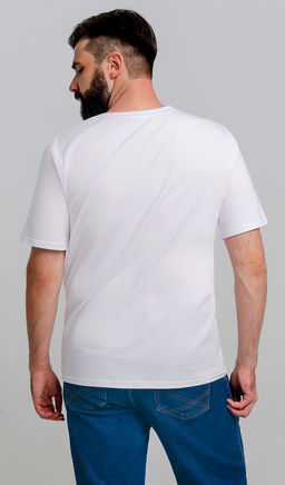 Арт. 67125 Футболка мужская 48-56 (5 шт) Цвет:белый - Идеал фото 4