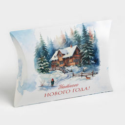 Цена за 5 шт. Коробка новогодняя складная фигурная «Уютного Нового года!», 19 х 14 х 4 см