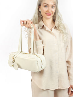 LACCOMA сумка АМ9002-2-молочный натуральная кожа фото 8