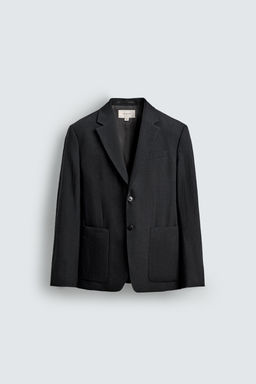 BLAZER TRAJE ESTRUCTURA 100% LANA / Negro - Zara фото 8