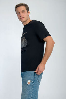 Арт. 67117 Футболка мужская 48-56 (5 шт) Цвет:черный