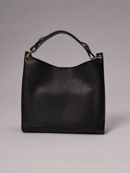 Сумка кожаная Deboro 30994 черный фиолет