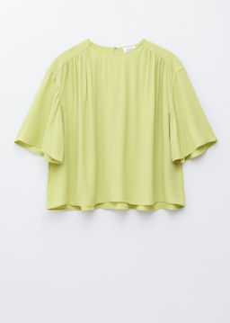 Blusa fruncida de crep?