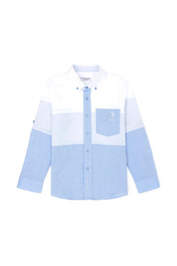 U. S. Polo Assn Синяя рубашка с длинным рукавом для мальчика - U.s. polo assn фото 2