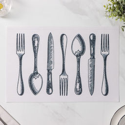 Салфетки сервировочные на стол Доляна «Сервировка», 4 шт., 30×45 см, белые