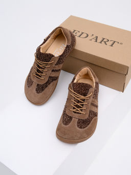 Кеды босоногие натуральная замша коричневые 184.natabr.Серо-коричневая замша+коричневый джангл/Кожа