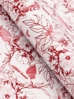 Цена за 20 шт. Пленка для цветов и букетов «Романтичные моменты», белый винный, 57×57 см