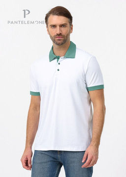 Футболка-поло из кулирки - Pantelemone фото 10