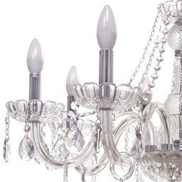 Люстра подвесная в стиле барокко "Alfemminile" 8*40Вт 25-DZ888 со стеклянными основаниями