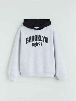 Kap??onlu K?z ?ocuk Kal?n Sweatshirt