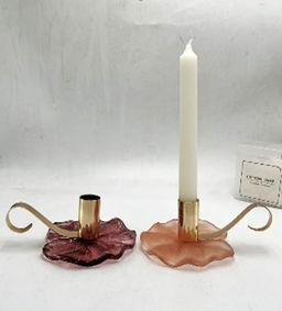 Подсвечник "Нежность" 15*12*5,8 см, Розовый