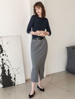 VILATTE / Джемпер фактурной вязки из вискозы с мягким люрексом фото 3