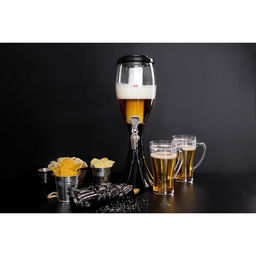 Башня пивная Вавилон, колба 2 л, подсветка, батарейки Ag10, пластик, чёрная - Simaland фото 10