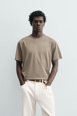CAMISETA MEDIUM WEIGHT REGULAR FIT ORIGINS / Gris topo - Zara фото 10