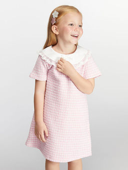 Bebe Yaka Ekose K?z ?ocuk Elbise