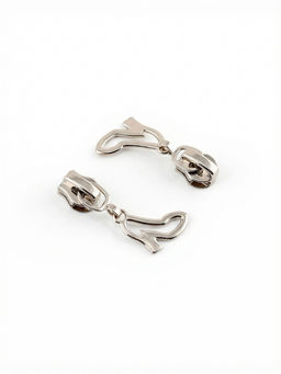 Цена за 2 шт. Бегунок для молнии «Спираль», №5, «Туфелька», 10 шт., цвет никель