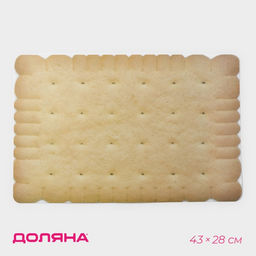 Цена за 12 шт. Салфетка сервировочная на стол Доляна «Крекер», 43×28 см, бежевая