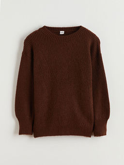 Bisiklet Yaka K?z ?ocuk Triko Kazak