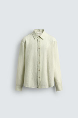CAMISA FLUIDA RELAXED FIT ESTRUCTURA / Verde claro