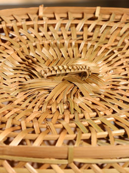 Корзина плетёная «Баскет», 24×24×28 см, бамбук, светлая