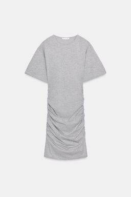 VESTIDO CORTO FRUNCES / Gris vigor? - Zara фото 6