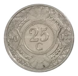 25 центов 2007 года Нидерландские Антильские острова