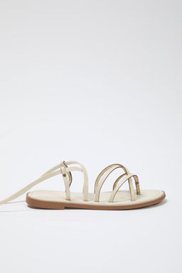 Trendyol Shoes Taba Bilekten Baglamal? Parmak Aras? Kad?n Sandalet TAKSS25SD00021 - Trendyolmilla фото 3