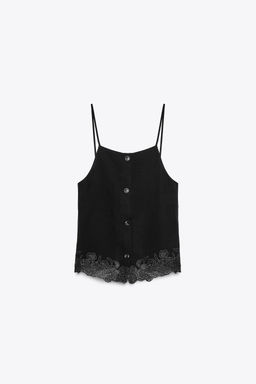 OPEN BACK EMBROIDERED TOP - Zara фото 11