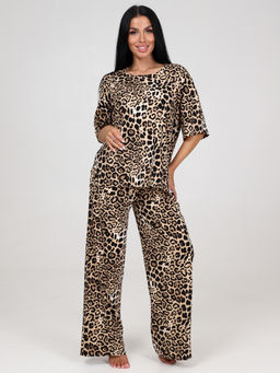 02 ЖЕНСКИЙ КОСТЮМ (брюки) (Бежевый леопард)