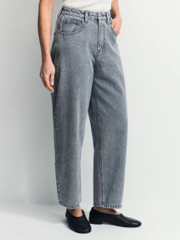 Джинсы barrel с высокой посадкой укороченной длины / Zarina  фото 3