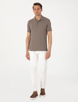 Koyu Vizon Slim Fit Polo Yaka Ti__rt - Pierre cardin фото 4