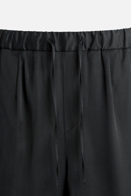 RELAXED FIT SATIN TROUSERS - Zara фото 8