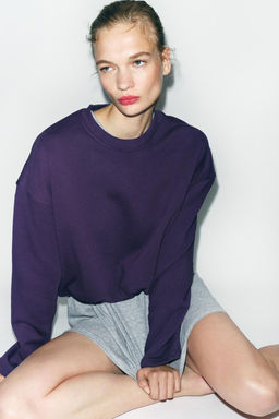 GATHERED CROPPED SWEATSHIRT - Zara фото 4