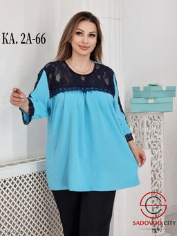 Блузка из сингапура с гипюром - Bruno фото 4