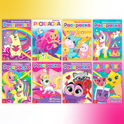 Раскраски детские набор Для девочек, 8 шт. по 12 стр.