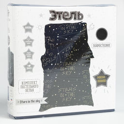 Постельное бельё Этель 1,5 сп Stars in the sky 143х215 см, 150х214 см, 50х70 см -1 шт, 100% хлопок, бязь  фото 6