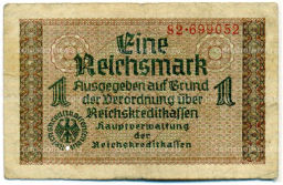 1 рейхсмарка 1939 года Германия (Для оккупированных территорий)