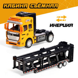 Грузовик металлический «Перевозчик», инерция, с 6 машинками