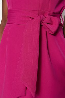 TRENDYOLMILLA Bordo Kusakl? Vucudu Saran Bisiklet Yaka Mini Dokuma Elbise TWOSS19AA0063  фото 20