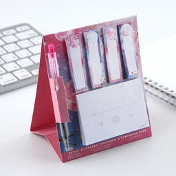 Подарочный набор стикеры-закладки и ручка Космос, 20 л. в блоке