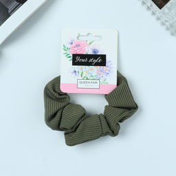 Цена за 4 шт. Резинка для волос «Орбита», классика полоска текстура, 9 см, зелёная