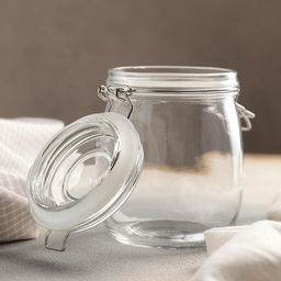 Банка для хранения сыпучих продуктов Доляна «Оптима», 900 мл, 10,5×13,5 см, стекло, с бугельным замком